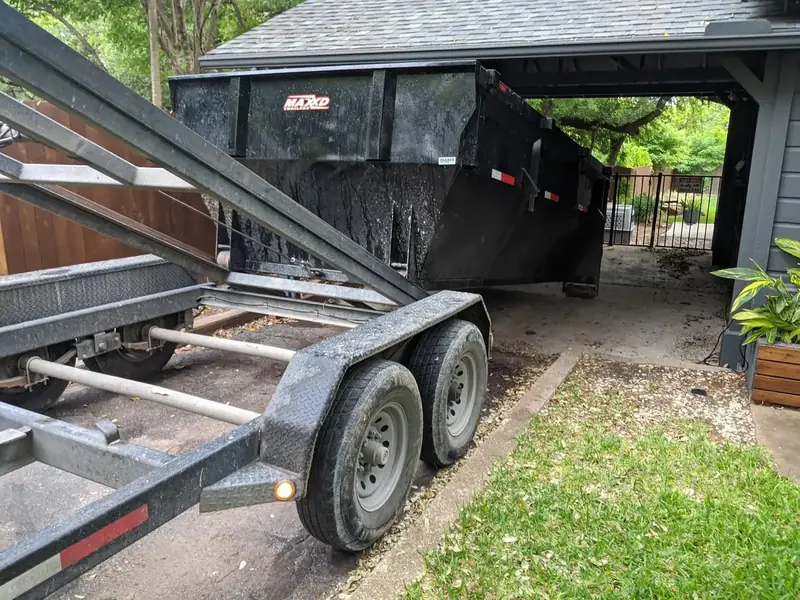 Dumpster delivered to a Homestead driveway for a cleanout