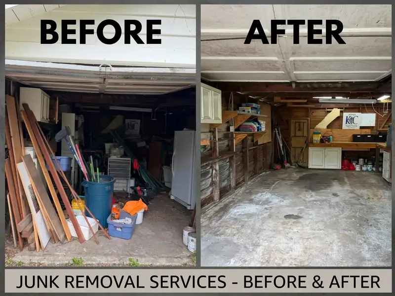 Full Garage Cleanout, South Miami-Dade before and after